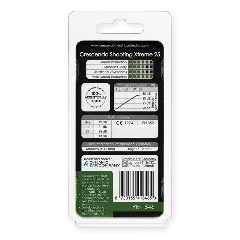 Crescendo Shooting Xtreme 25 Hearing Protection Reusable Earplugs, , large image number 4