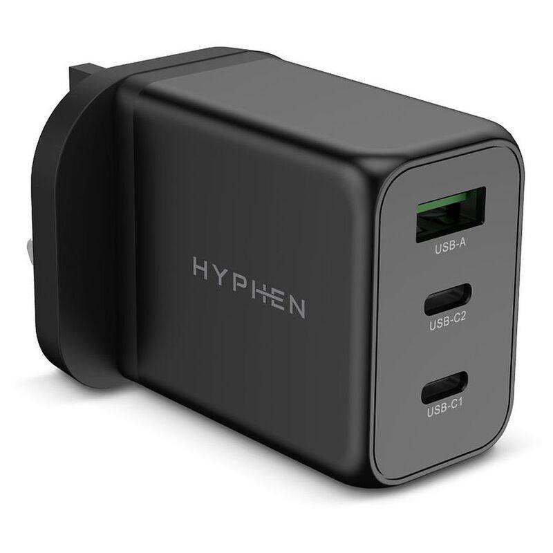 HYPHEN Gan Adaptor 65W - Black (UK Plug), , medium