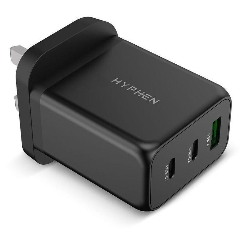 HYPHEN Gan Adaptor 65W - Black (UK Plug), , large image number 1