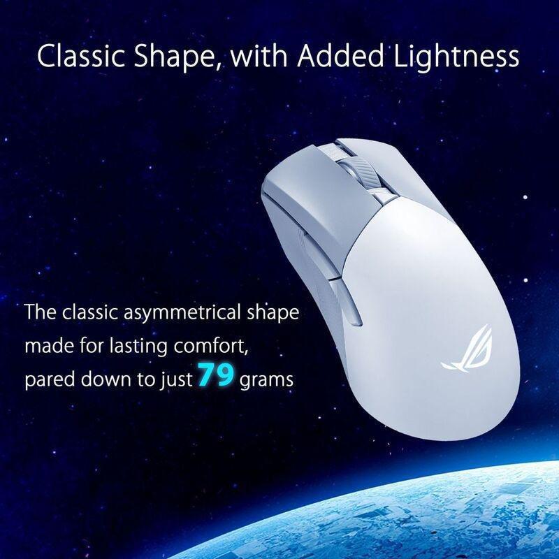 ASUS ROG Gladius IPP Wireless AimPoint RGB Gaming Mouse - White, , large image number 2