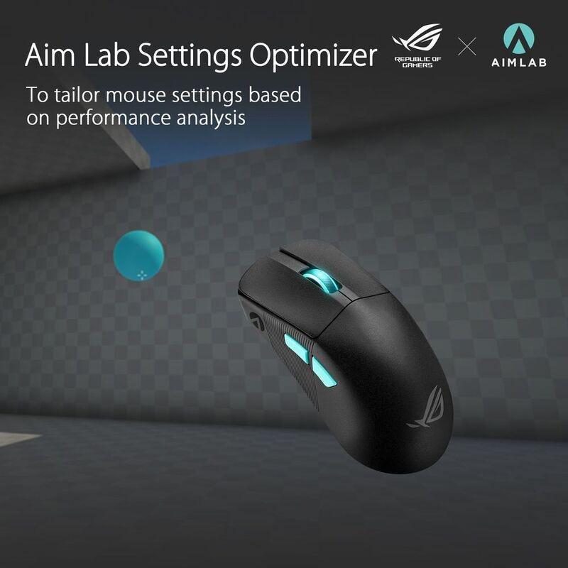 ASUS ROG Harpe Ace Aim Lab Edition Wireless Gaming Mouse - Black, , large image number 2