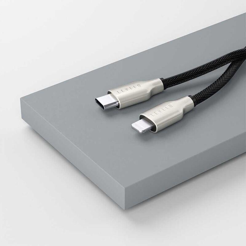 Levelo USB-C to MFi Lightning Cable 1.1m - Black, , large image number 1