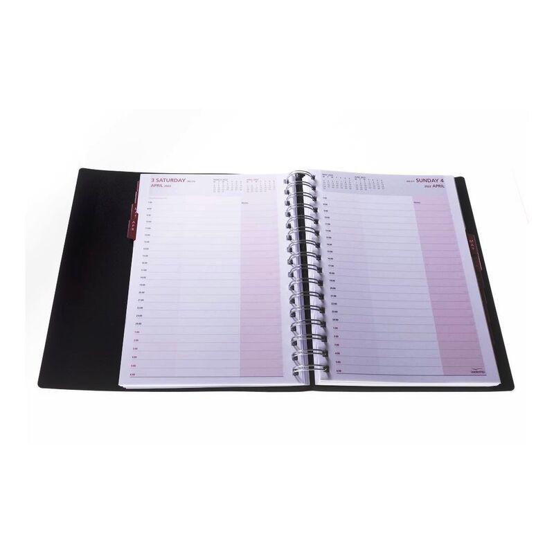 Collins Debden Leadership A5 Day To A Page w/24Hr Appts 2022 Graphite, , large image number 1