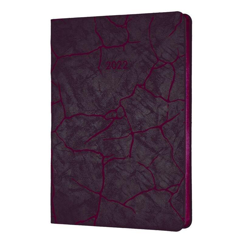 Collins Debden Edge Rainbow A5 Week To View 2022 Burgundy, , medium