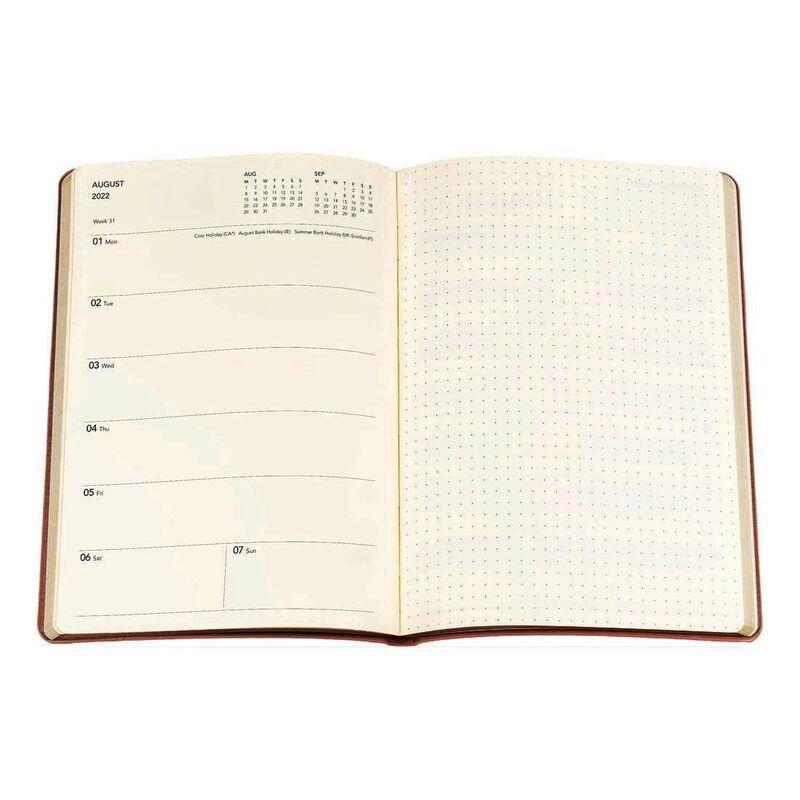 Collins Debden Edge Rainbow A5 Week To View 2022 Burgundy, , medium