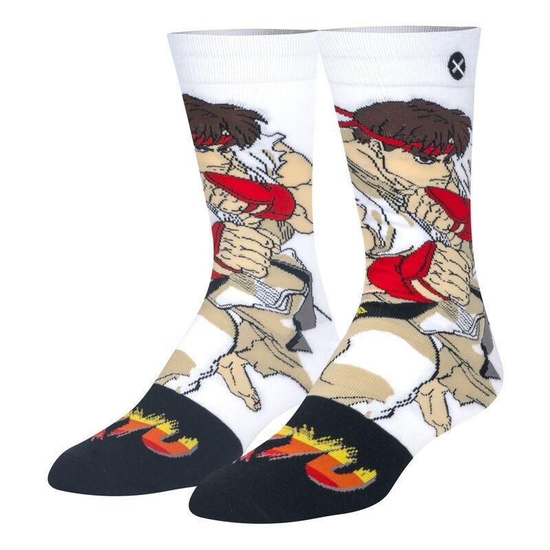 Odd Sox Street Fighter Ryu Men's Crew Socks (Size 8-12), , large image number 0