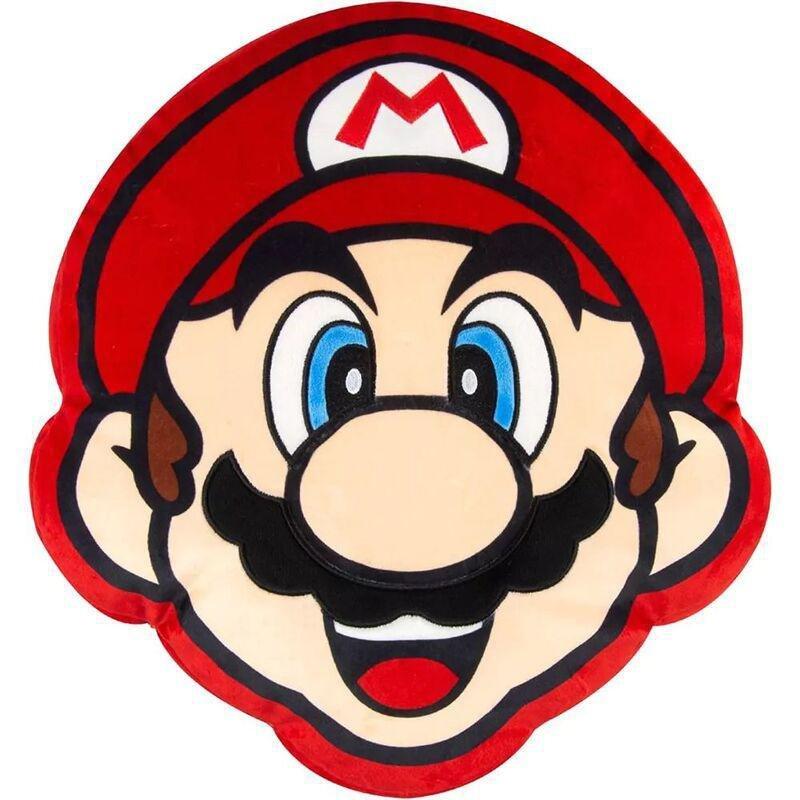Coussin Super Mario - Mario Head Plush Cushion With Back Print 4, , large image number 0