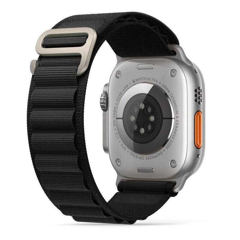 HYPHEN Watch Strap Nylon Loop for Apple Ultra 49mm - Large - Black, , large image number 1