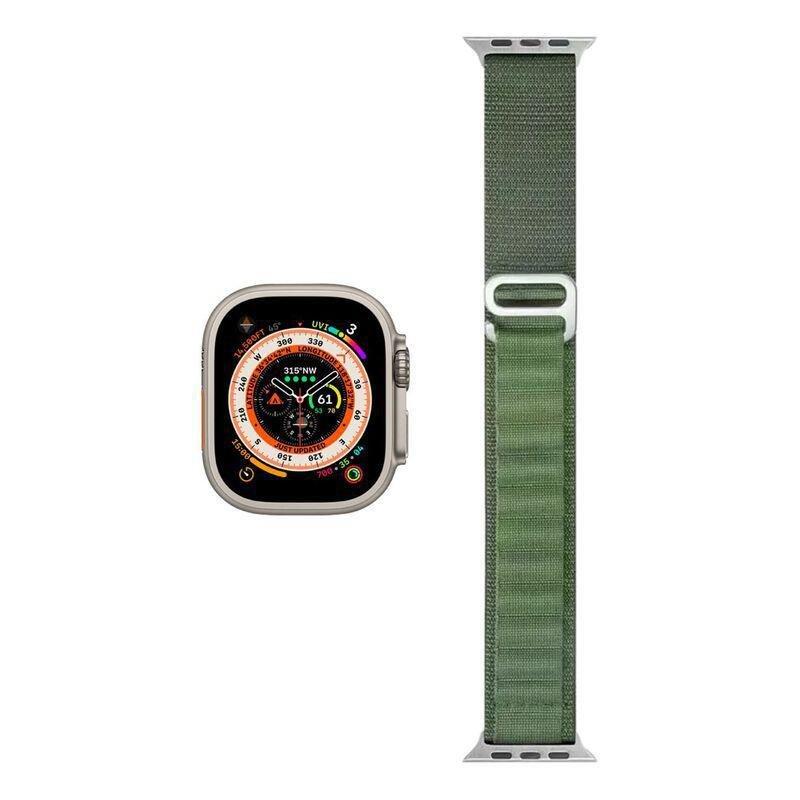 HYPHEN Watch Strap Nylon Loop for Apple Ultra 49mm - Large - Green, , large image number 5