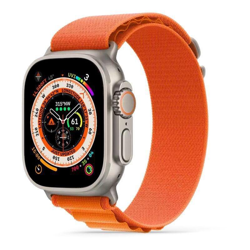 HYPHEN - HYPHEN Watch Strap Nylon Loop for Apple Ultra 49mm - Large - Orange