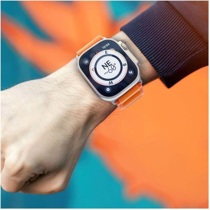 HYPHEN Watch Strap Nylon Loop for Apple Ultra 49mm - Large - Orange, , large image number 2