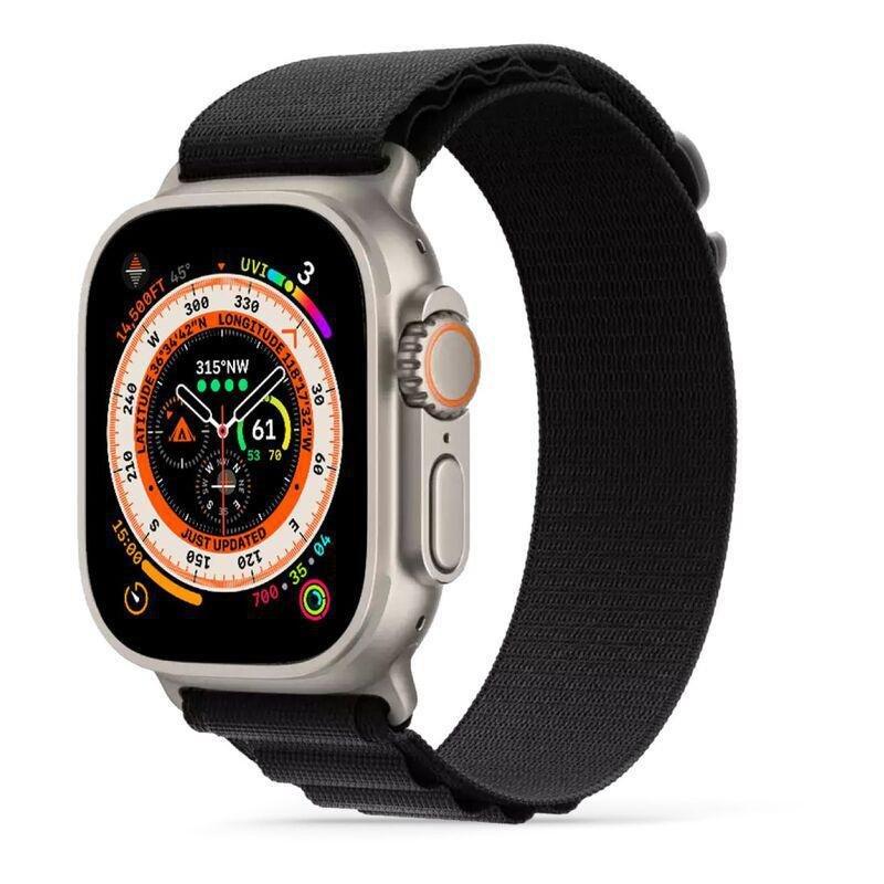 HYPHEN Watch Strap Nylon Loop for Apple Ultra 49mm - Medium - Black, , medium