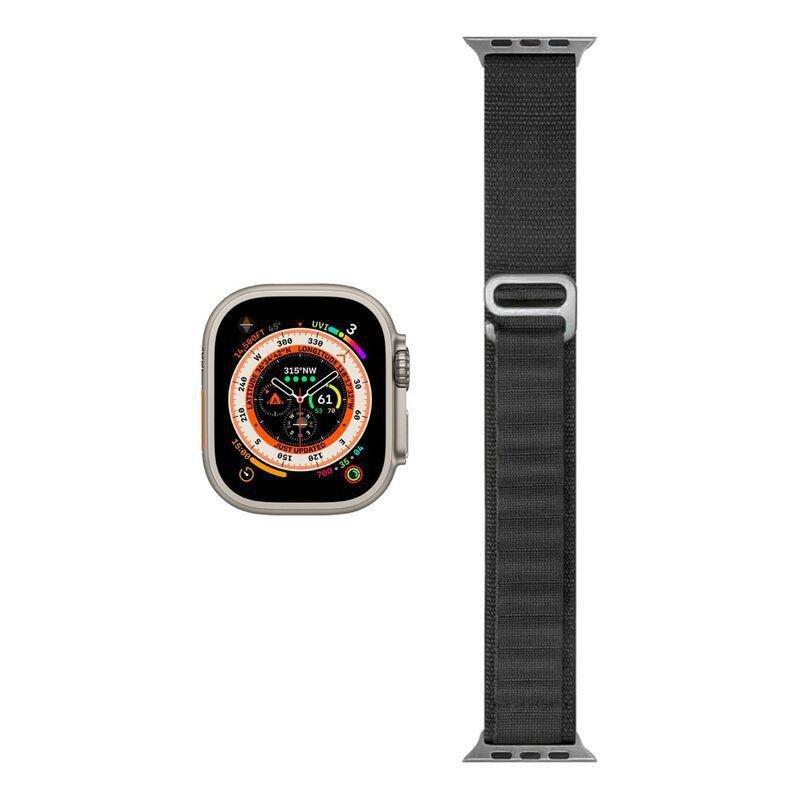 HYPHEN Watch Strap Nylon Loop for Apple Ultra 49mm - Medium - Black, , large image number 1