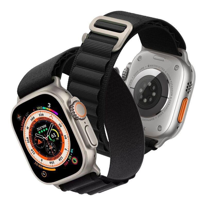 HYPHEN Watch Strap Nylon Loop for Apple Ultra 49mm - Medium - Black, , large image number 3