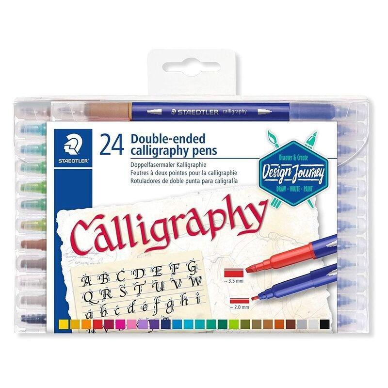 Staedtler Calligraphy Double-Ended Pens - Assorted Colours (Pack Of 24), , large image number 0
