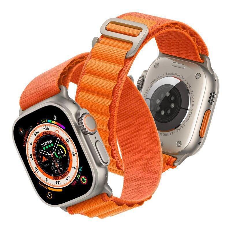 HYPHEN - HYPHEN Watch Strap Nylon Loop for Apple Ultra 49mm - Medium - Orange
