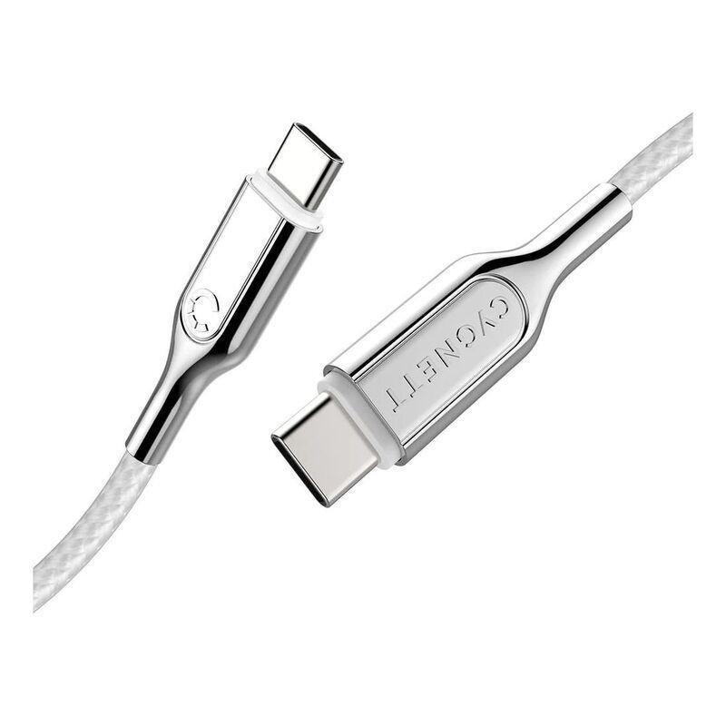 Cygnett Armoured 2.0 USB-C to USB-C Cable 2m - White (5A/100W), , large image number 1