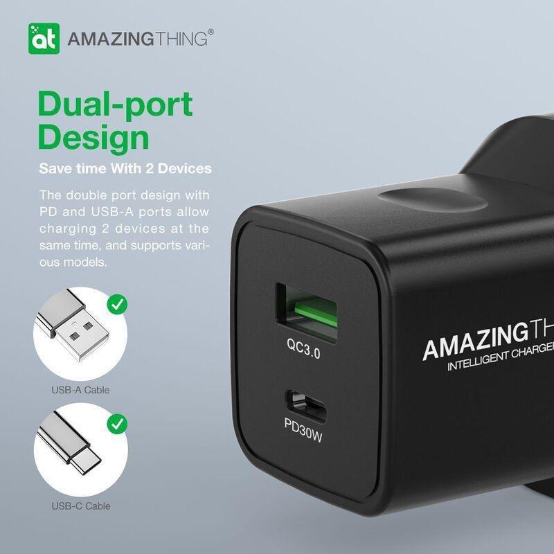 AmazingThing Speed Pro PD 33W 1C1A Wall Charger - Black (UK), , large image number 4