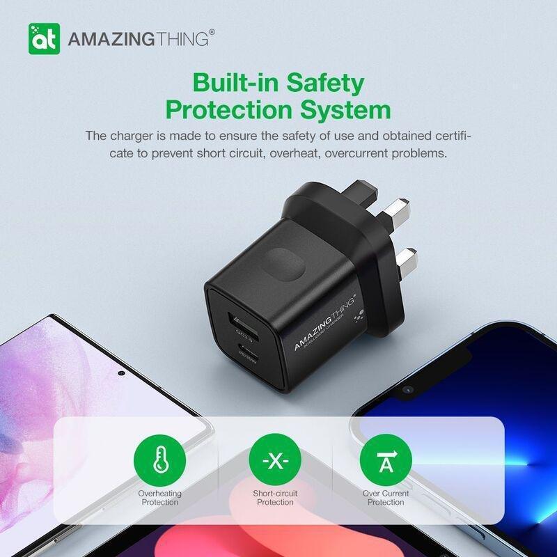 AmazingThing Speed Pro PD 33W 1C1A Wall Charger - Black (UK), , large image number 5