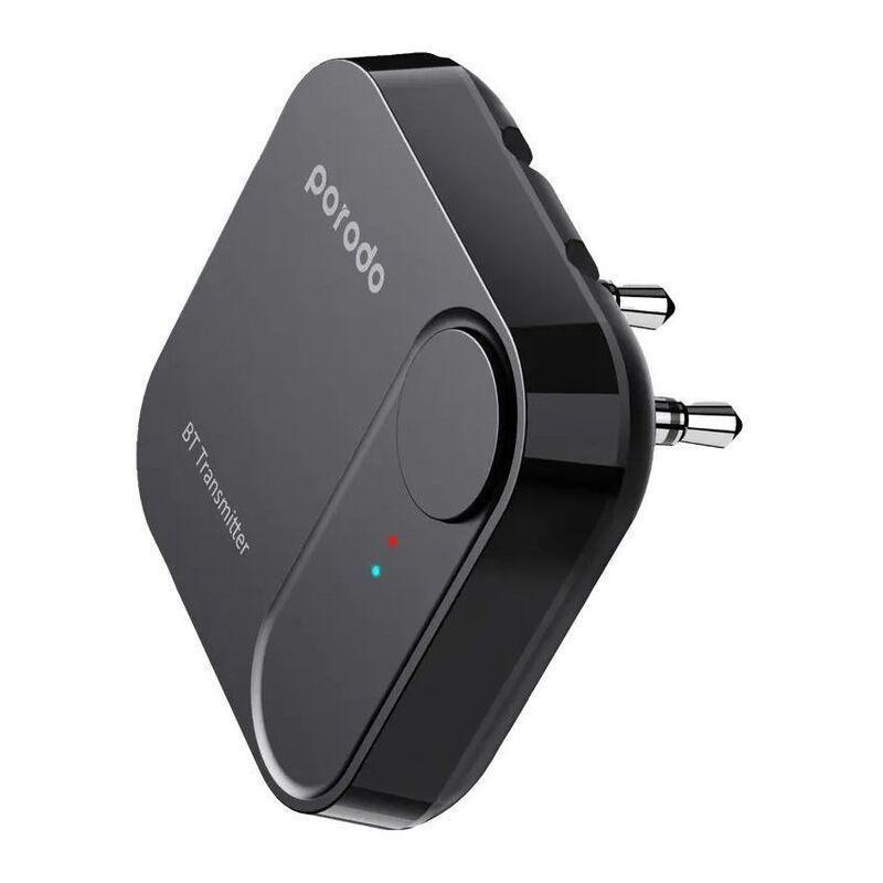Porodo Wireless Bluetooth Audio Transmitter dual 3.5mm - Black, , large image number 0