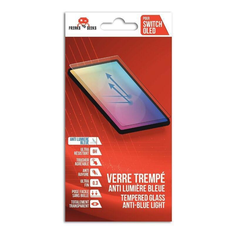 Freaks and Geeks Anti-Blue Light Tempered Glass Screen Protector for Nintendo Switch OLED, , large image number 0