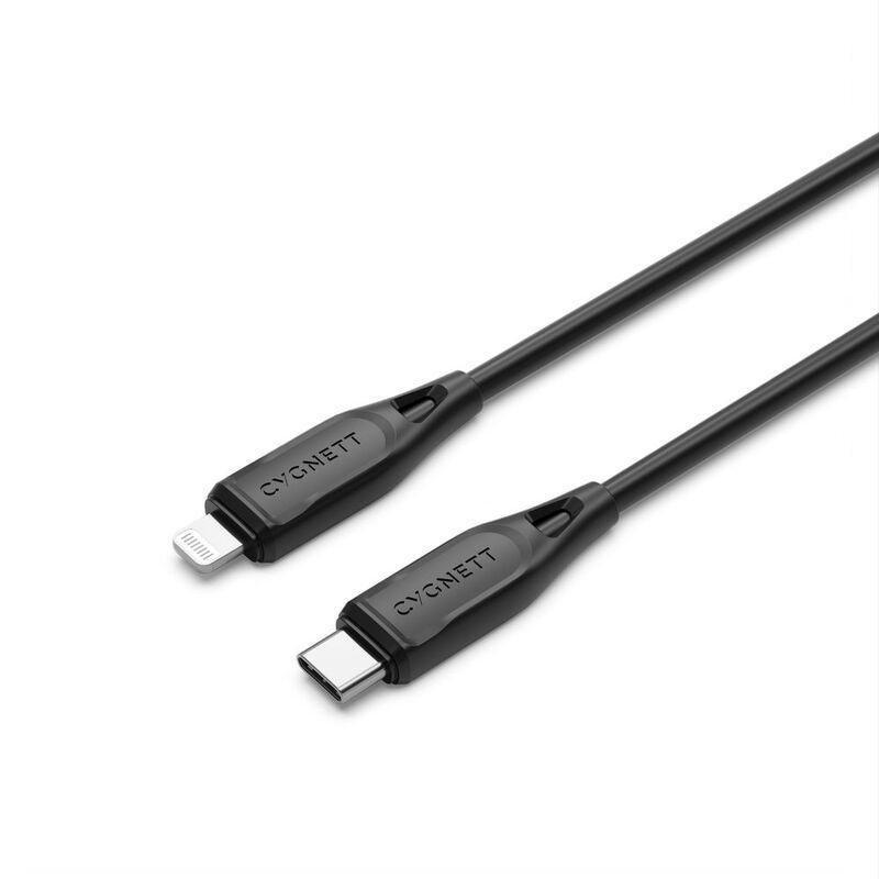 Cygnett Essentials Lightning To USB-C Cable 1m - Black, , medium
