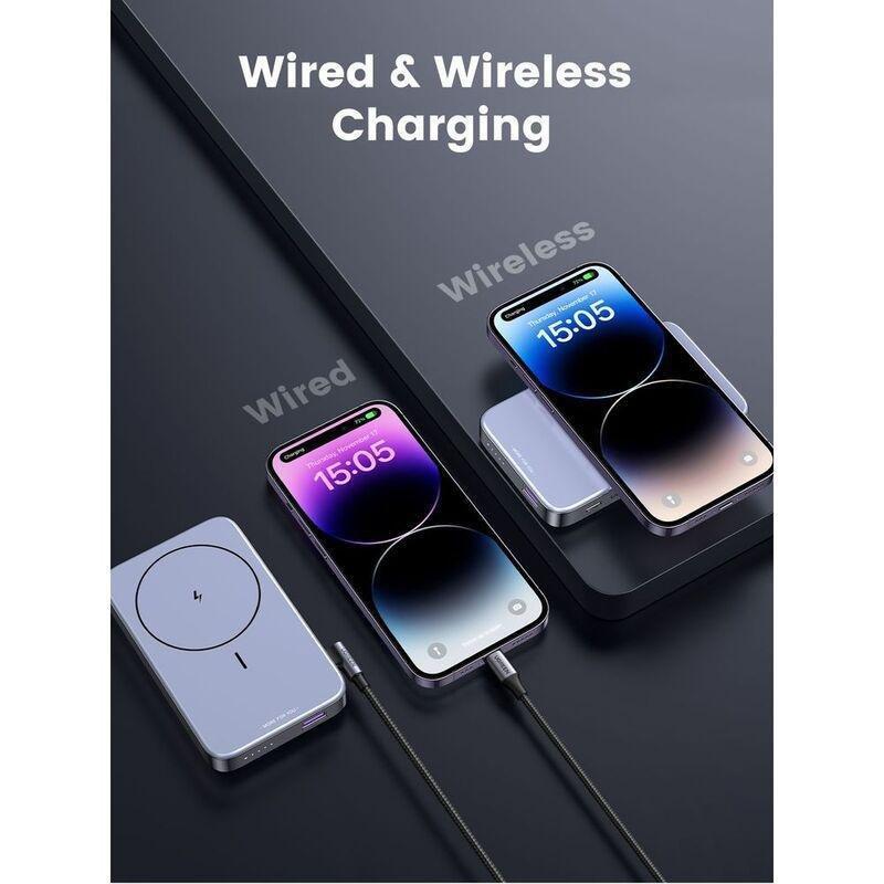 Ugreen 10000Mah 15W PD 20W USB-C Port 22.5W QC 3.0 Magsafe Power Bank - Grey, , large image number 4