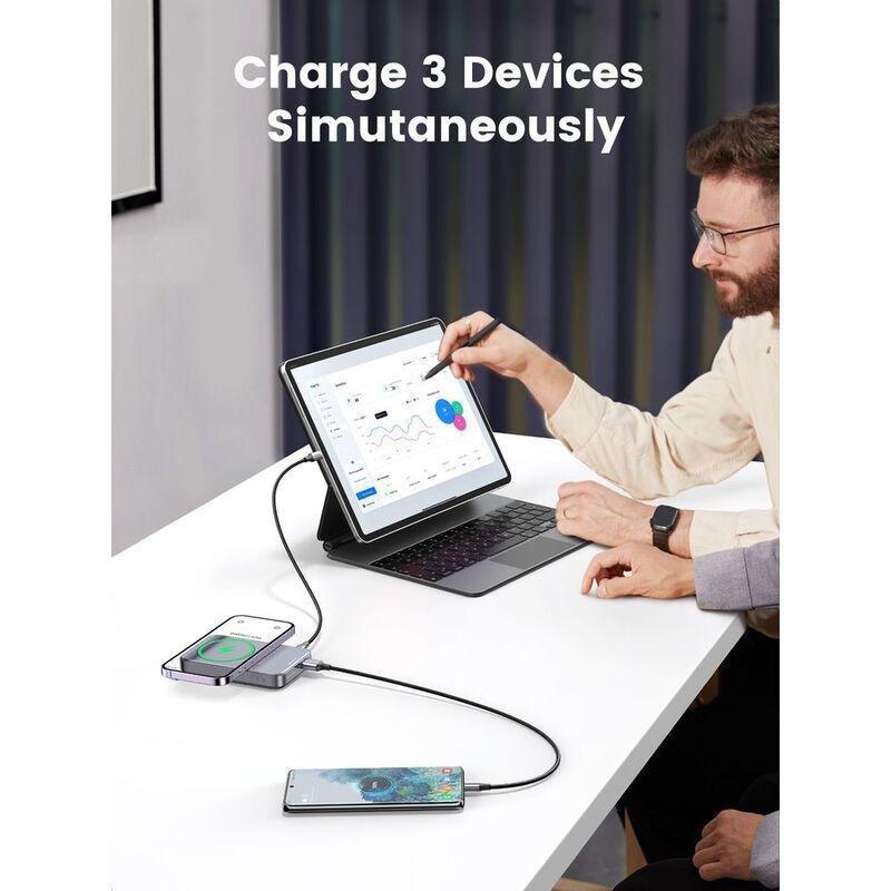 Ugreen 10000Mah 15W PD 20W USB-C Port 22.5W QC 3.0 Magsafe Power Bank - Grey, , large image number 5