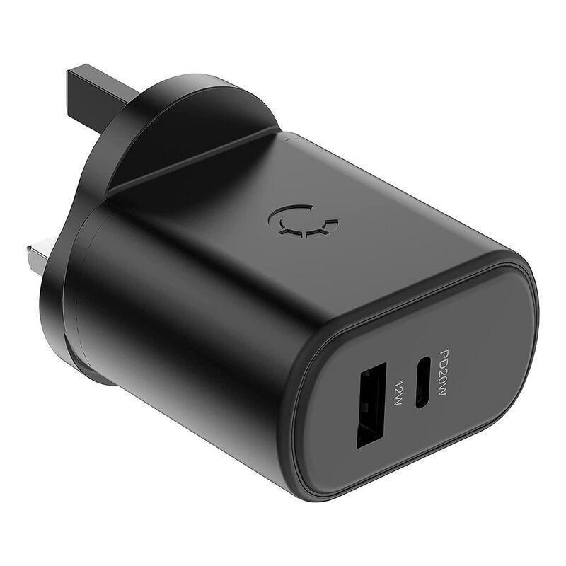 Cygnett 32W USB-C PD Dual Port Wall Charger - Black (UK), , large image number 0