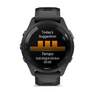 GARMIN - Garmin Forerunner 265 Smartwatch - Black Bezel And Case With Black/Powder Gray Silicone Band