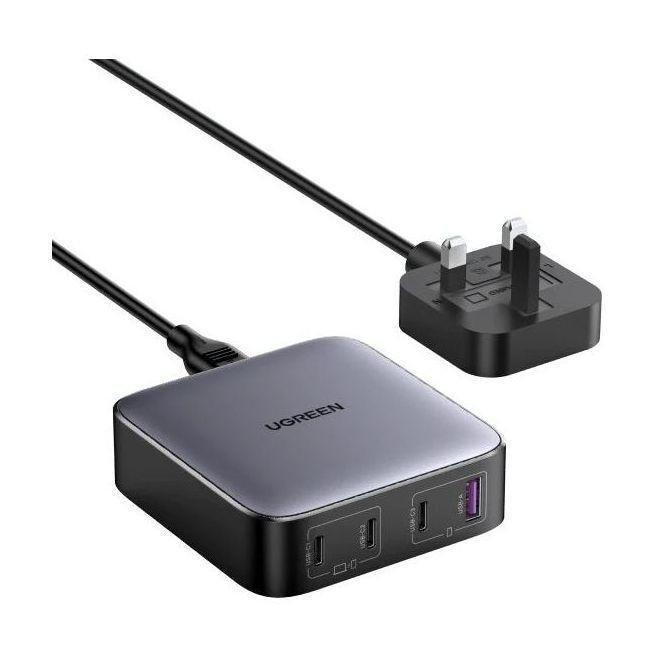 UGreen Nexode 100W GaN Desktop Charger 3x USB-C + USB-A - Space Grey (UK), , medium