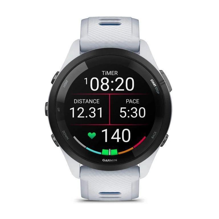 Garmin Forerunner 265 Smartwatch - Black Bezel With Whitestone Case And Whitestone/Tidal Blue Silicone Band, , large image number 1