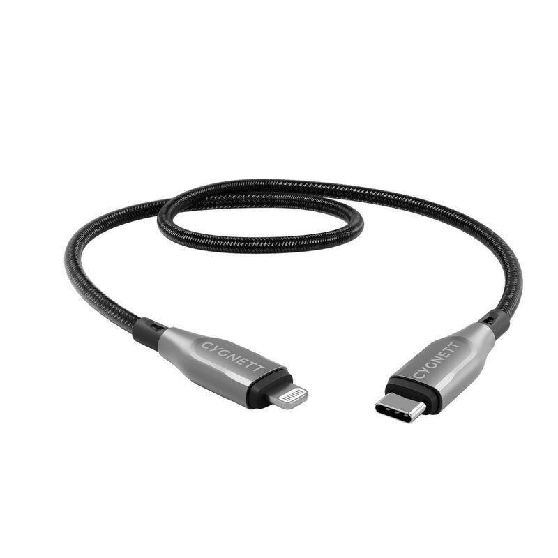 Cygnett Armoured Lightning To USB-C Cable 1m - Black, , large image number 1