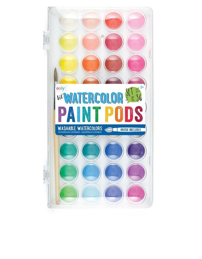 OOLY Lil Paint Pods Watercolors + Brush, , large image number 0