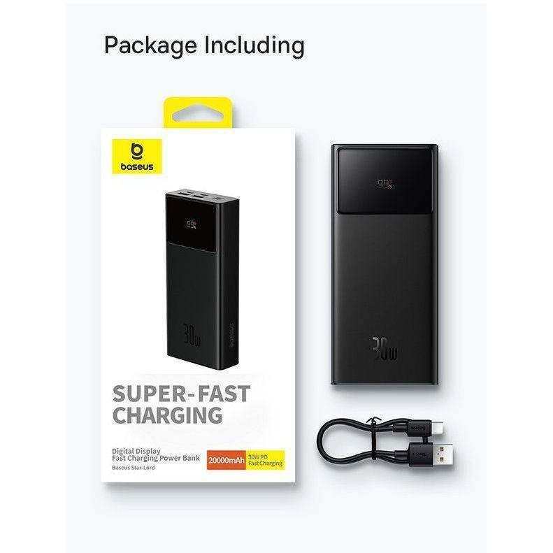 Baseus Star-Lord Digital Display Fast Charging Power Bank 20000mAh 30W - Black, , large image number 3