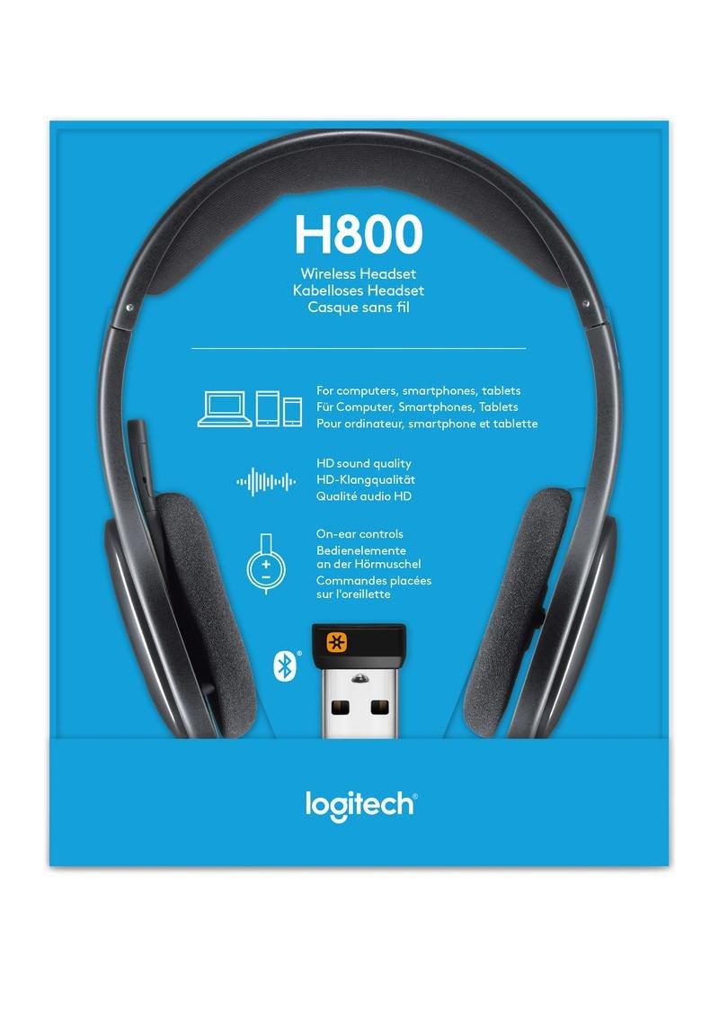 LOGITECH - Logitech H800 Wireless Bluetooth Headset with Noise-Cancelling Mic