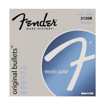 FENDER - Fender 3150R Electric Guitar Strings - Pure Nickel Bullet End (10-46 Regular Gauge)