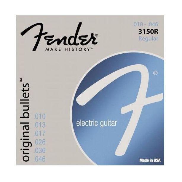 Fender 3150R Electric Guitar Strings - Pure Nickel Bullet End (10-46 Regular Gauge), , large image number 0