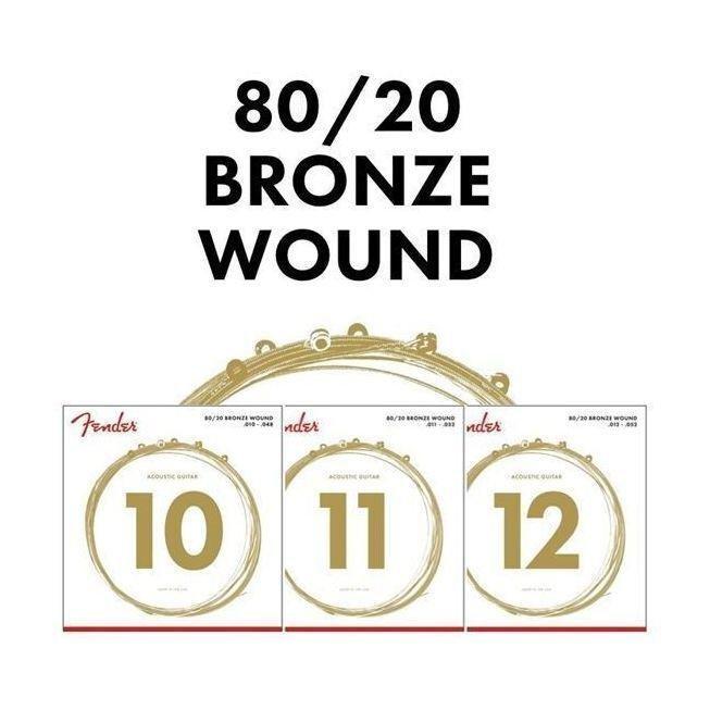 Fender 70XL Acoustic Guitar Strings - 80/20 Bronze (10-48 Extra Light Gauge), , large image number 0