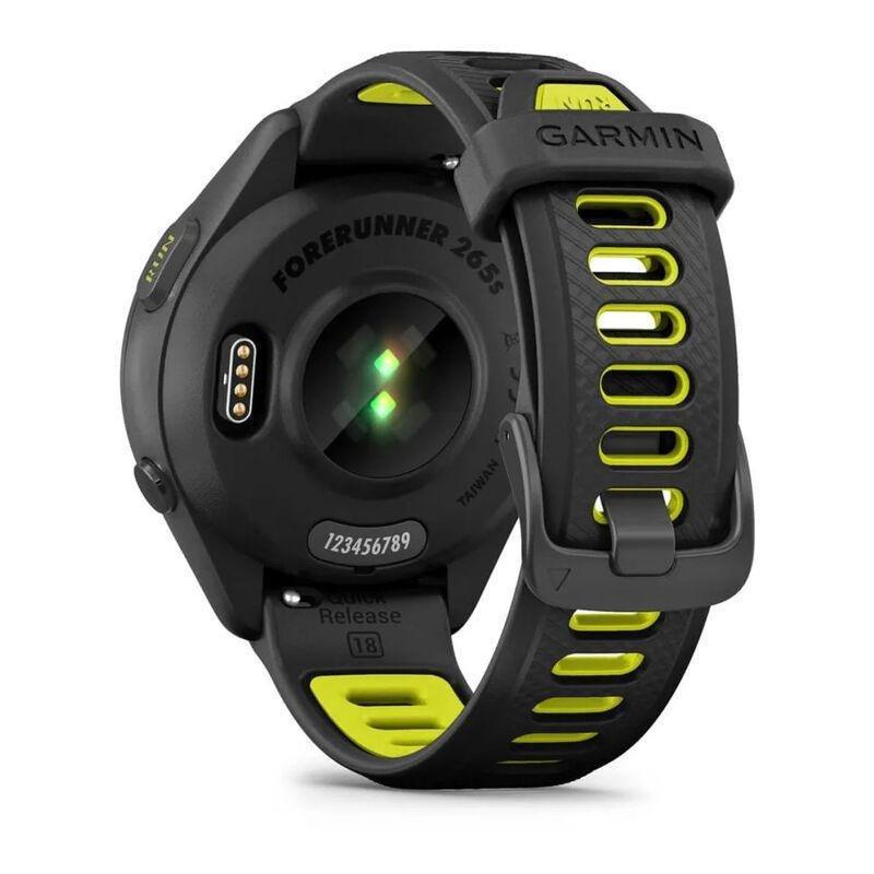 Garmin Forerunner 265S Smartwatch - Black Bezel And Case With Black/Amp Yellow Silicone Band, , large image number 3