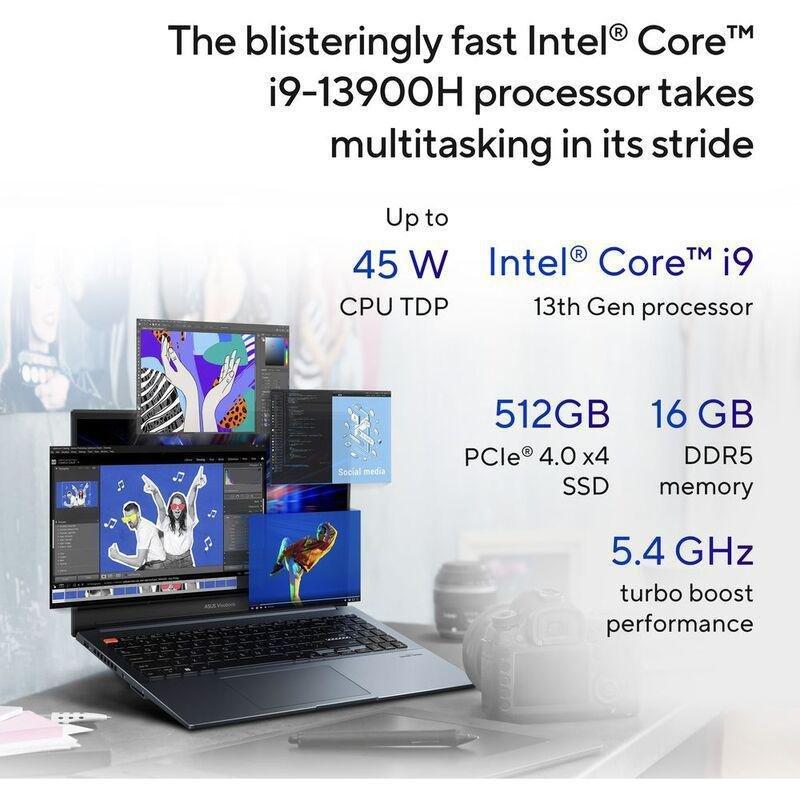 ASUS Vivobook Pro 15 OLED K6502VU-OLEDI9B Laptop i9-13900H/16GB/512GB SSD/NVIDIA GeForce RTX 4050/15.6 OLED 2.8K (2880X1620)/120Hz /Windows 11 Home..., , large image number 4