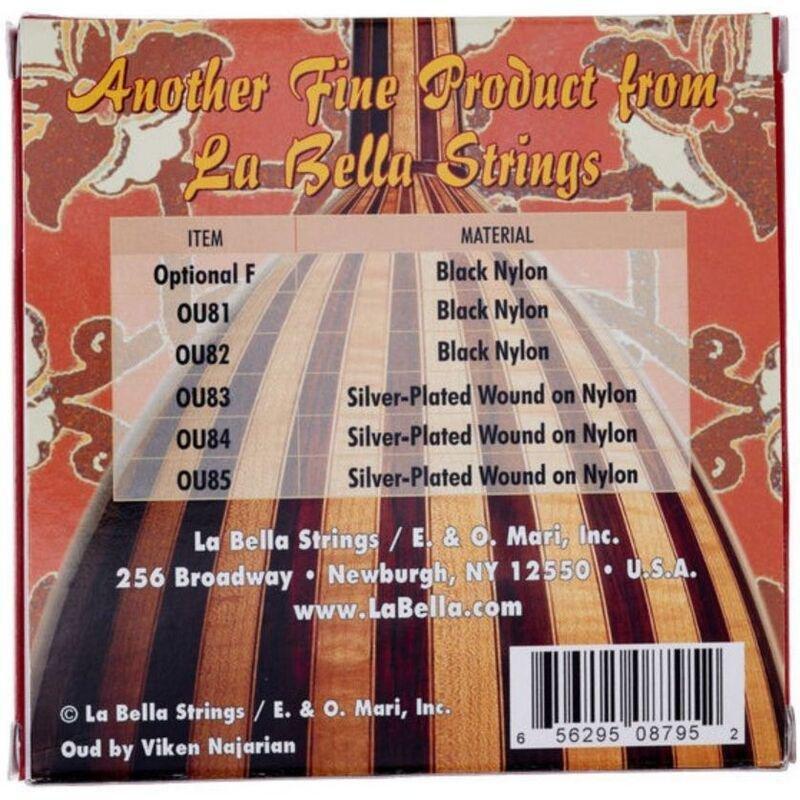 La Bella OU80A-B Oud String Arabic Tuning Nylon - Black, , large image number 1