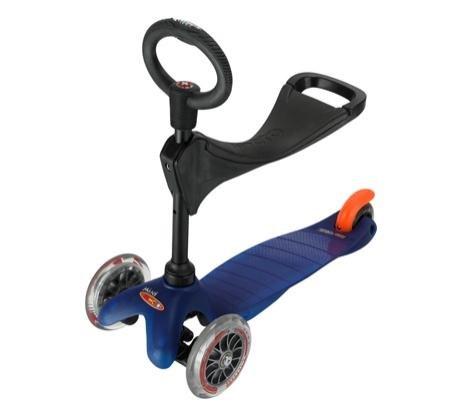 Mini Micro Scooter Blue with Seat O-Bar & T-Bar, , large image number 0