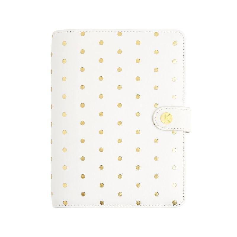 kikki.K Leather Personal Planner Medium Pause Guld White, , large image number 0