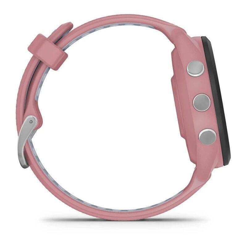 Garmin Forerunner 265S Smartwatch - Black Bezel With Light Pink Case And Light Pink/Powder Grey Silicone Band, , large image number 2