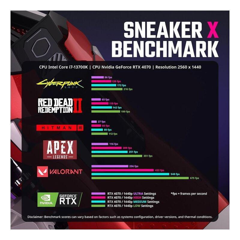 Cooler Master Sneaker X Advance PC System Intel Core i7 13700KF/64GB/1TB SSD/NVIDIA GeForce RTX 4070 Twin Edge OC White Edition 12GB/Windows 11 Pro..., , large image number 7