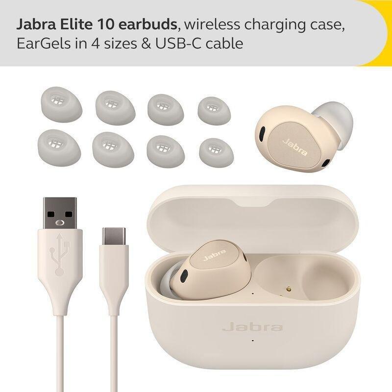 Jabra Elite 10 True Wireless Earbuds - Cream, , large image number 1