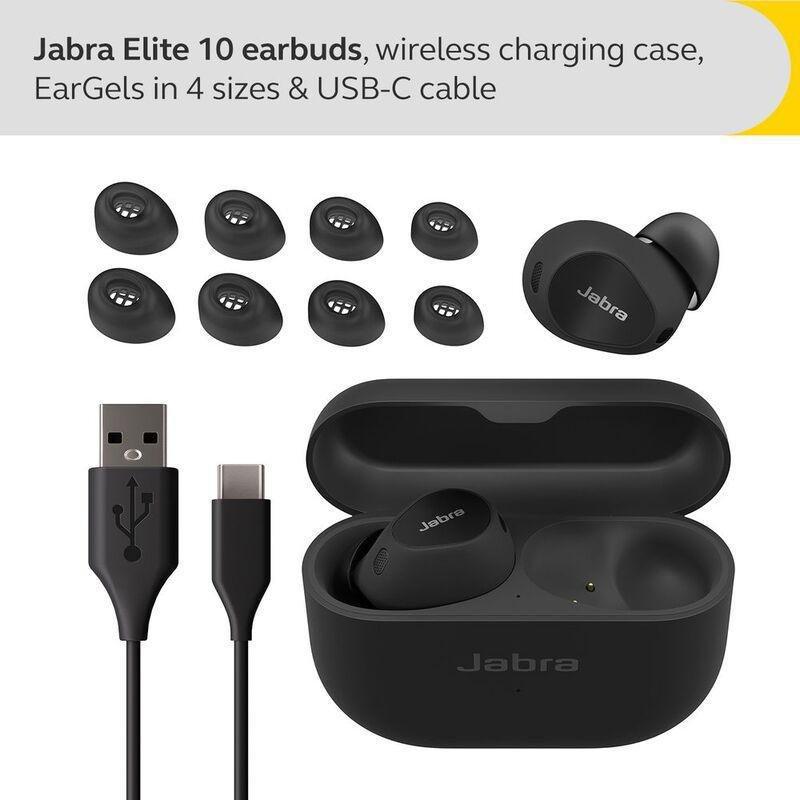 Jabra Elite 10 True Wireless Earbuds - Gloss Black, , large image number 1