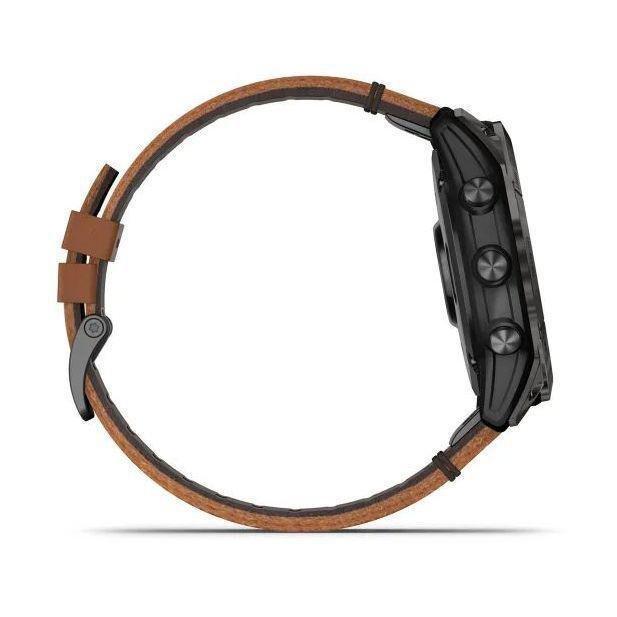 Garmin epix Pro (Gen 2) - Sapphire Edition Smartwatch - Carbon Grey DLC Titanium with Chestnut Leather Band (51mm), , large image number 4