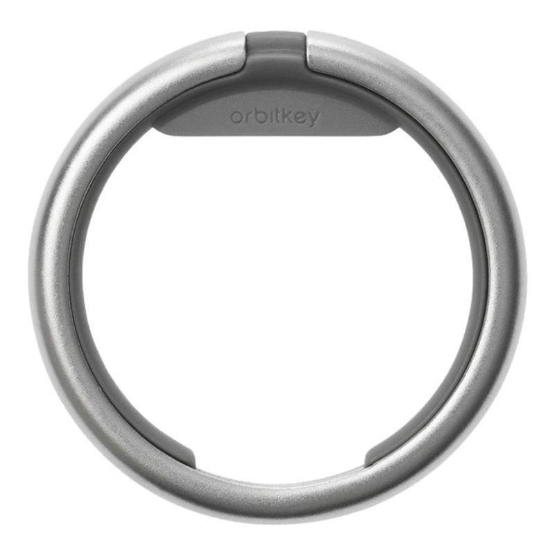 Orbitkey Ring Silver Charcoal Keyring, , large image number 0